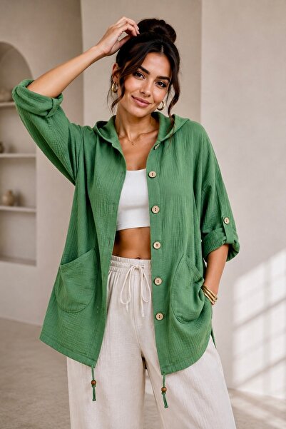bb butik basic Women's Muslin Jacket Tr3435