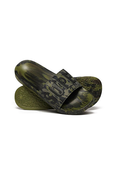 SUPERDRY D2 SDRY CAMO VEGAN Σαγιονάρα Πισίνας MF310261A-3DL Λαδί