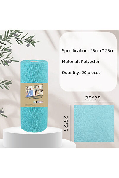 Choice7 Big-blue 1Roll 20Sheets Reusable Microfiber Cleaning Wipes Household ...
