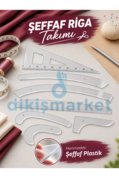 dikişmarket Riga Cetvel Takım (7 Parça)
