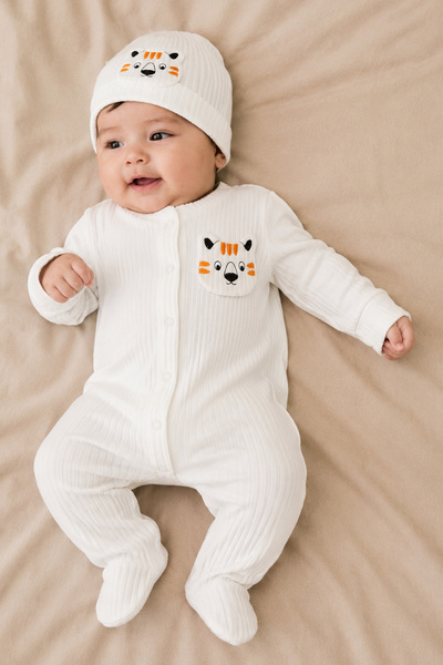 Rocha Baby Tiger Detailed 2-Piece Baby Set