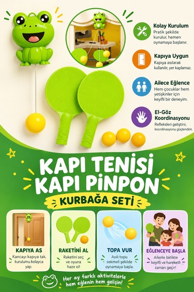 Parmend Life 2 Kişilik çocuk Kapı tenisi eğlence