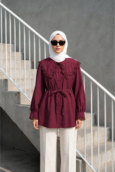 bellura Bebe Yaka Fistolu Beli Bağcıklı Tunik