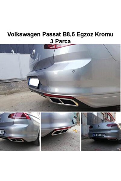 Niken Volkswagen Passat B8.5 Krom Egzoz Görünümü Difüzör Çıtası 2019 Sonrası