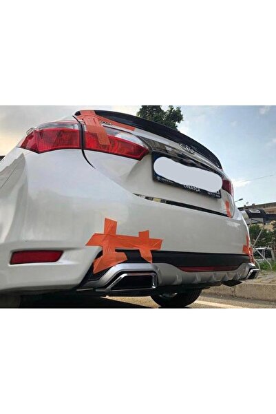 Universal Toyota Corolla Difüzör Amg Arka Tampon 2 Çıkış Egzoz Görünüm Reflektörlü