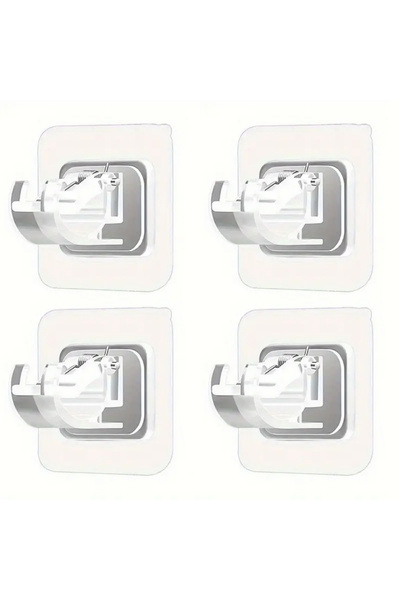 choice2 4pcs Self Adhesive Curtain Rod Holder, Adjustable Rod Bracket, Curtai...