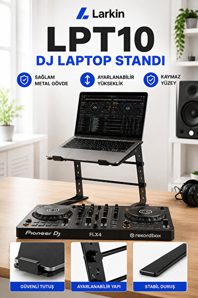 Larkin LPT10 Ayarlanabilir DJ Controller Mikser Ve Laptop Notebook Standı Kay...