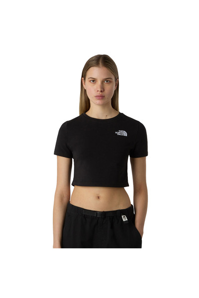 THE NORTH FACE W SS ESSENTIAL CROPPED SLIM TEE NF0A55AOJK3-JK3 Μαύρο