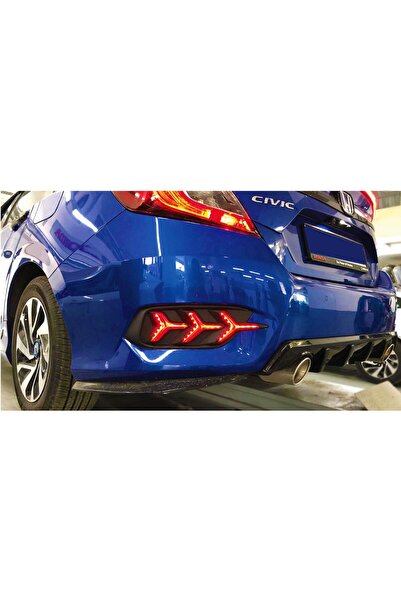 beyaztuning Honda Civic Fc5 Arka Sis Lambası Ledli Uçak Ağaç Dizayn Kayarlı