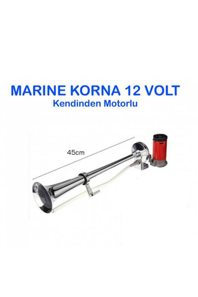 Universal Gemi-Tır Kornası Marine Korna Nikelajlı 12 Volt