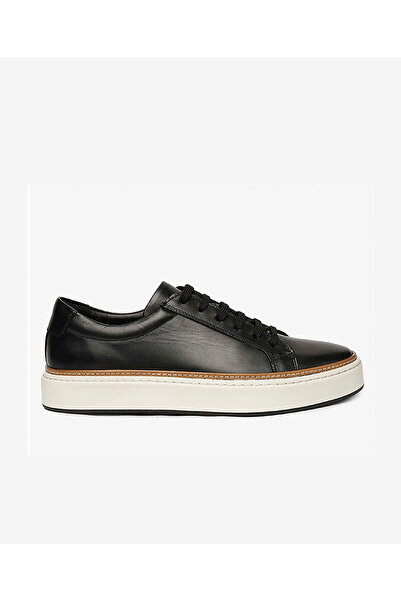 Greyder Erkek Siyah Hakiki Deri Sneaker Ayakkabı 4K1SA64623
