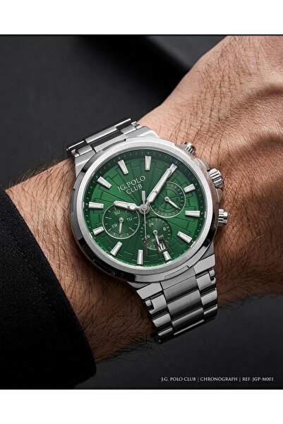 JG. Polo Club Men's Green Dial Multifunctional Watch