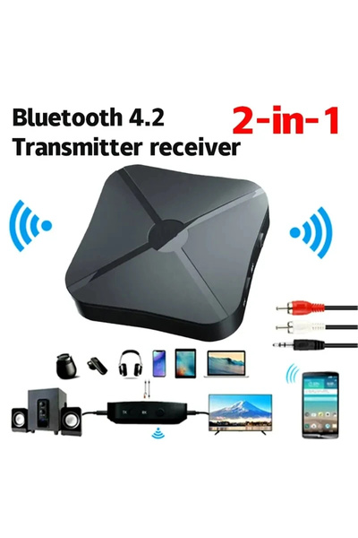 Vikefon جهاز إرسال واستقبال بلوتوث KN319 أسود 2 في 1 محول مستقبل صوت ستيريو ل...