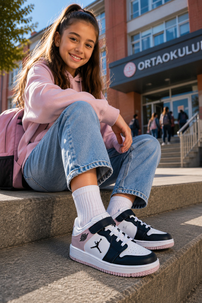 Kidx Haykat Jordan Pembe Beyaz Kız Çocuk Spor Ayakkabı