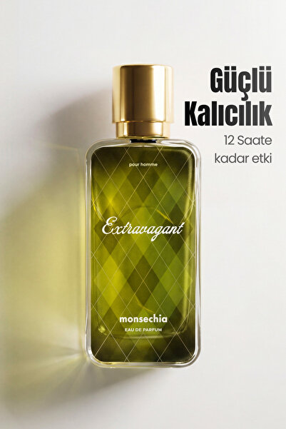 Monsechia Kalıcı Erkek Parfüm - Extravagant Pour Homme EDP 50ml - Yoğun Vanil...