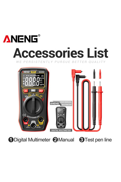 Choice1 ANENG SZ202 Red ANENG SZ202 Digital Multimeter Tester Buzzer AC/DC Vo...