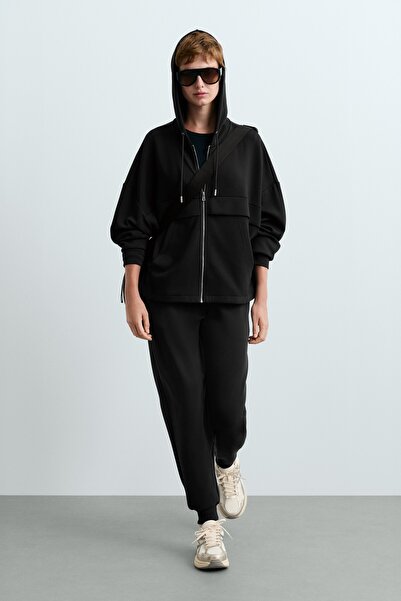 Oysho Yumuşak dokunuşlu modal fermuarlı sweatshirt