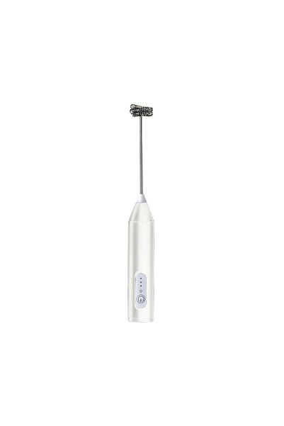 Choice1 0.5-1L WHITE Wireless Milk Frothers Electric USB Recharge 3 Speeds Ha...