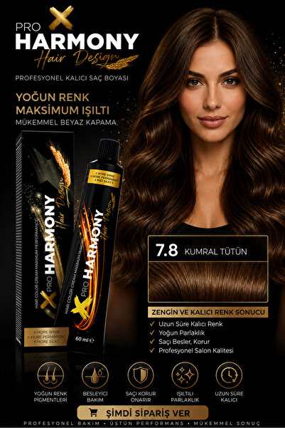 X Pro Harmony Tüp Boya 7.8 Blonde Mocha Kumral Tütün Saç Boyası 60 ml
