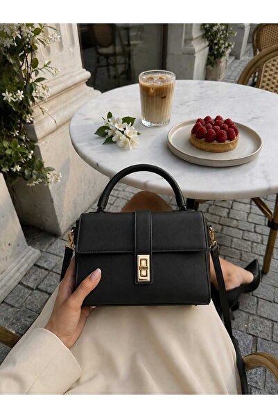 NİRELVA Nora Model Black Women's Hand and Shoulder Adjustable Bag