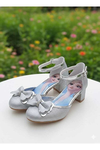 Generic Brand Silver Children's Character-Themed High-Heeled Evening Shoes