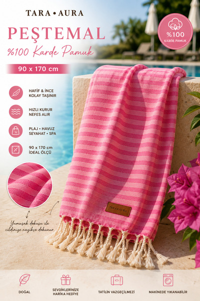TaraAura 100% Cotton Natural Peshtemal |   Soft Textured |   Fast Drying |   ...