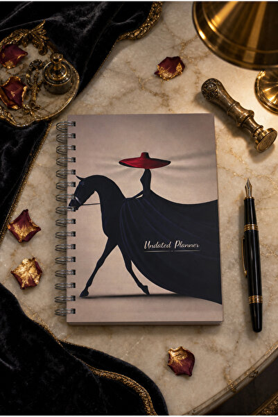 White Notebook A5 Spiralli Süresiz Planlayıcı Ajanda Zarafet - 15x21