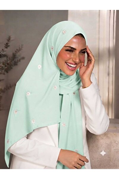 Veil Designer طرحة بوال طبقيتن . بتطريز الورد الصفير المنثور علي كامل الطرحه ...
