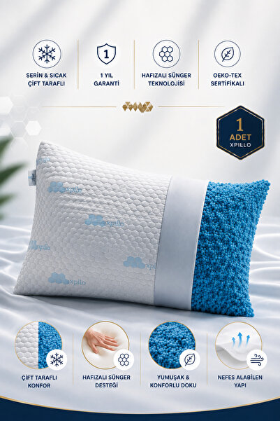 Xpillo ® Ayarlanabilir Hafızalı Ortopedik Yastık – Çift Yüzey - Serinletici v...
