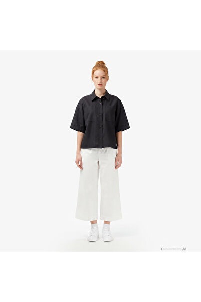 Lacoste Kadın Relaxed Fit Krem Pantolon