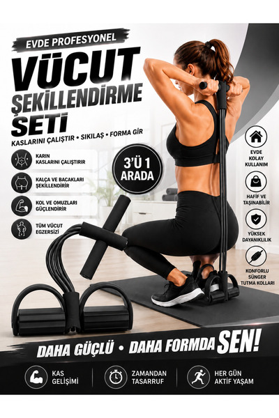GUS Company Siyah Mekik Aleti (Body Trimmer - Pedal Puller) - Vücut Şekillend...