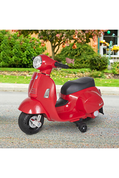 Bebelul Electric motorcycle for children, Mini Vespa GTS300, 4mAh battery, RED