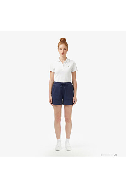 Lacoste Kadın Relaxed Fit Lacivert Şort
