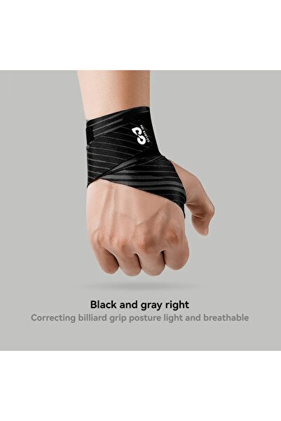 Choice Right-Black and gray 1 Pcs Billiard Gloves Wrist Brace Outdoor Sports ...