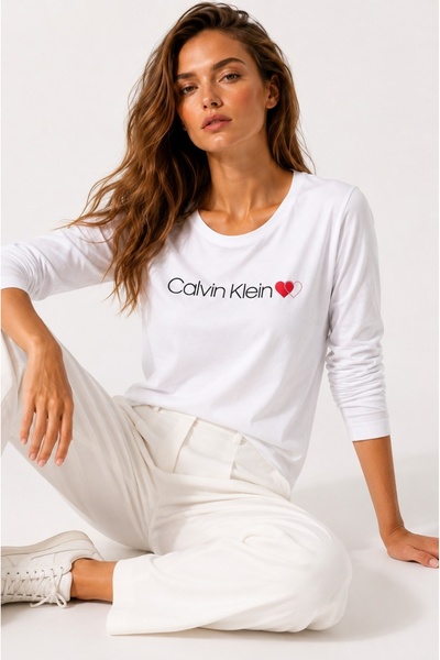 Calvin Klein Love Heart Logo Organic Cotton T-Shirt
