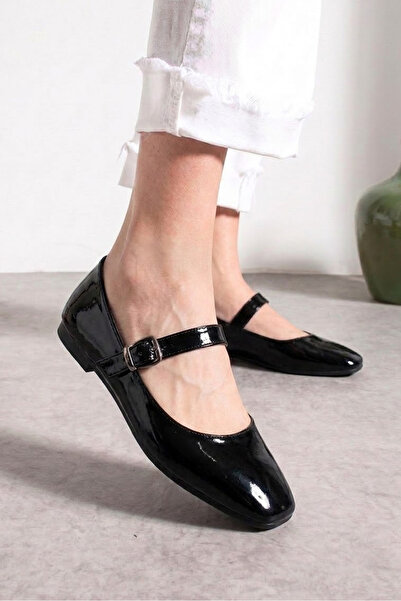 İmerShoes Καθημερινές γυναικείες μπαλαρίνες με οβάλ δάχτυλα Απλή κομψή πόρπη ...
