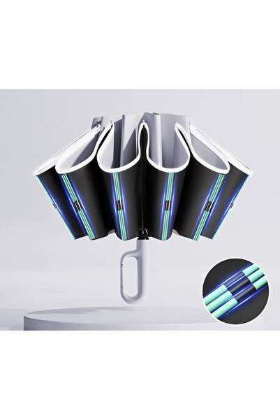 Choice3 Grey 60K Buckle Men Women Umbrella Fully Automatic Reverse Folding Um...