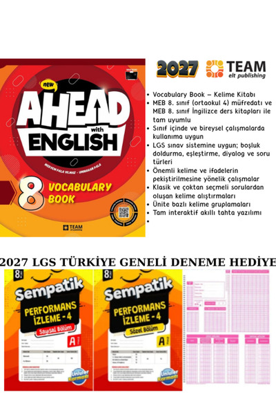 TEAM ELT PUBLISHING 8. Sınıf Ahead With English Vocabulary Book