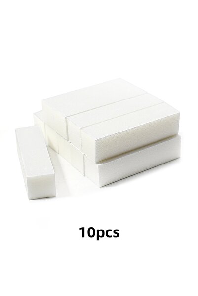 Choice 10pcs 5/10pcs White High-Elasticity Nail Buffer Block Professional Man...
