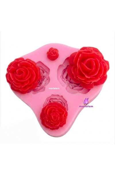 morlalem m 4-Piece Rose Flower Silicone Mold K-1606, Polyester Scented Stone ...