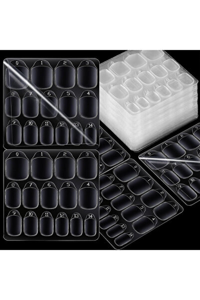 Choice Translucent 900 nail gel stickers, 15 sizes of adhesive nail stickers,...