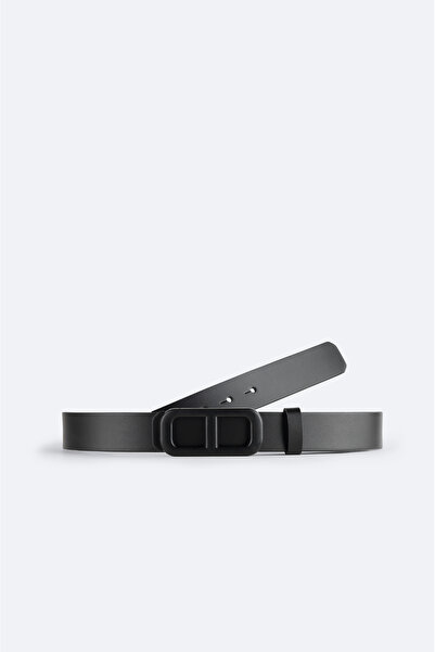 Avva Men's Black Leather Belt B009309