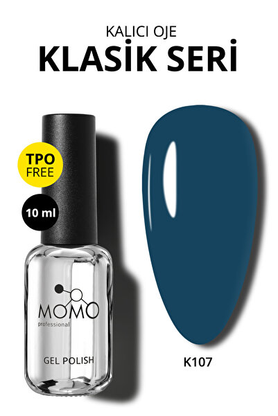 MOMO professional Kalıcı Oje K107, Koyu Petrol Mavisi, 10 ml