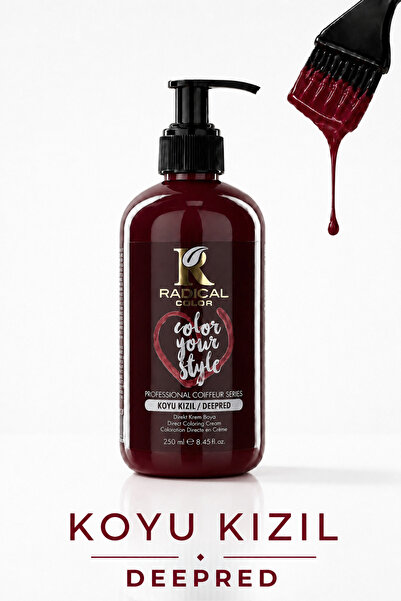Radical Color Su Bazlı Saç Boyası 250ml Deep Red Koyu Kızıl
