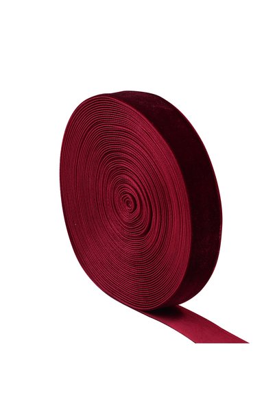 Choice 25mm 5Yards Wine Red 5-10yards/lot Wine Red Single Face Velvet Ribbon ...