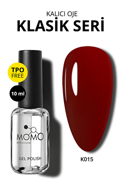 MOMO professional Kalıcı Oje K015, Bordo, 10 ml