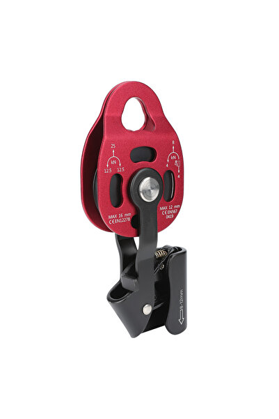 Choice Red 4KN Single-Wheel Rotating Pulley, Heavy-Duty Climbing Pulley, Aero...