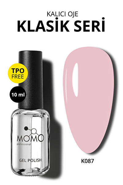 MOMO professional Kalıcı Oje K087, Yarı Şeffaf Nude, 10 ml