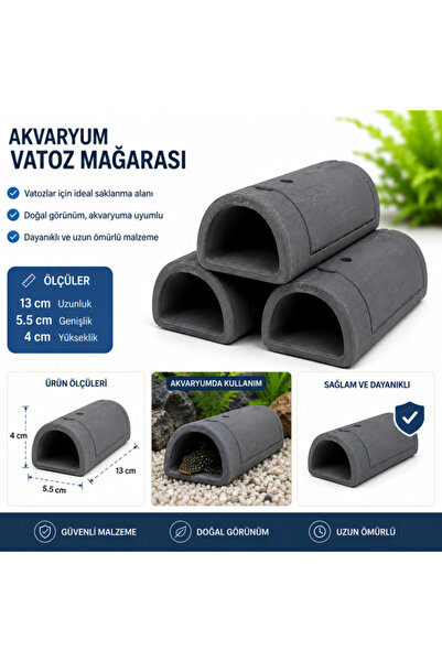 NO BRAND Üstü Açılır Vatoz Küpü Antrasit Renk 3 Adet