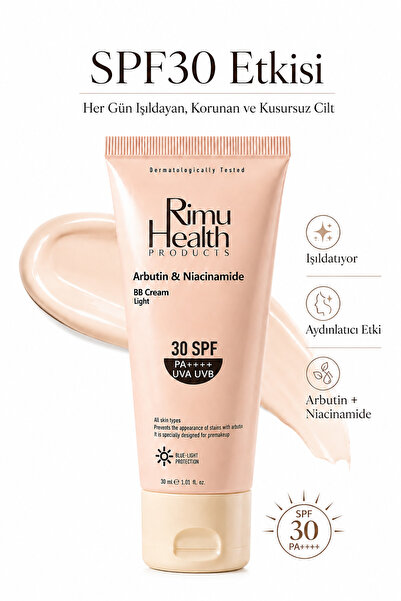 Rimu Health Products SPF 30 BB Krem Yüksek Güneş Koruması, Ton Eşitleme ve Ci...